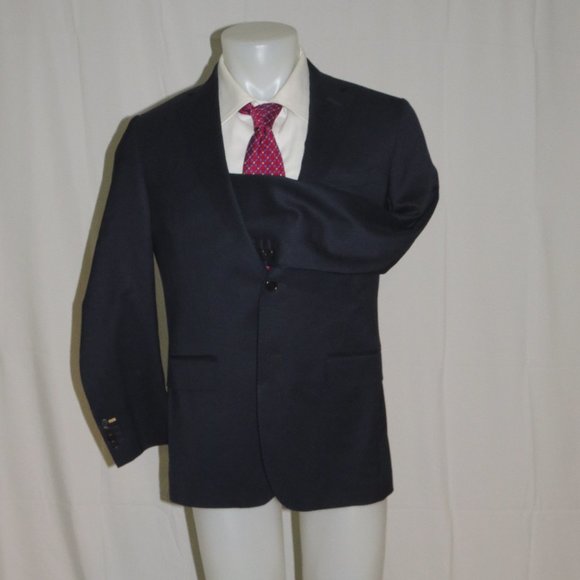 Fendi Solid Navy Blue Two Button Blazer 38R NWT - Picture 6 of 12